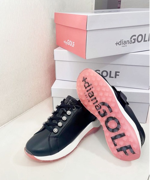【+dianaGOLF】レースアップゴルフシューズ diana スニーカー 「+dianaGOLF」レースアップゴルフシューズ