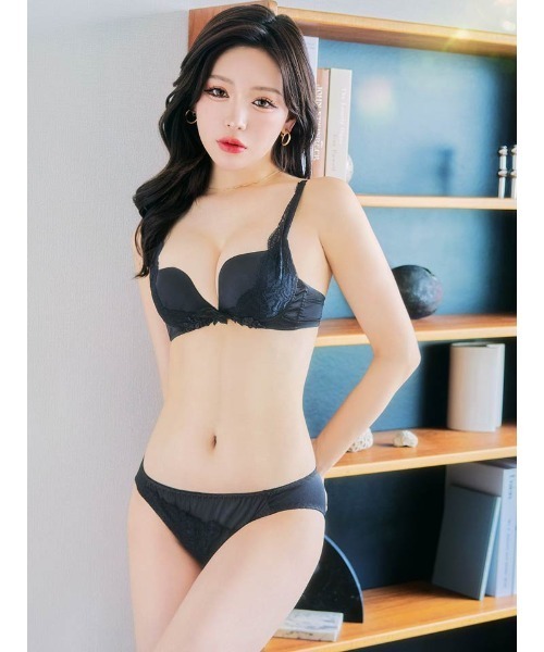ブラジャー ショーツセット ダスティ マットサテン エンブロイダ