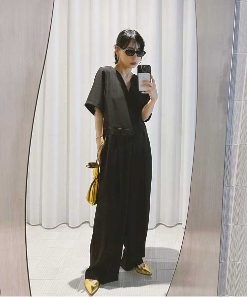 AMERI KARAMI RELAX ROMPERS オールインワン Ameri（アメリ） オールインワン GEORGETTE RELAX ROMPERS レディース