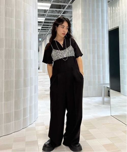 Ameri（アメリ） オールインワン GEORGETTE RELAX ROMPERS レディース
