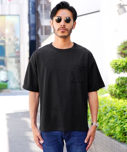 JIGGYS SHOP（ジギーズショップ） tシャツ 楊柳ジャガードポケット付き