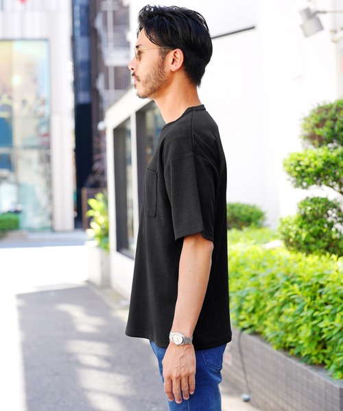 JIGGYS SHOP（ジギーズショップ） tシャツ 楊柳ジャガードポケット付き