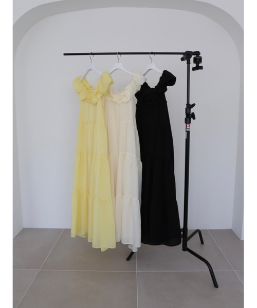 Katrin TOKYO ワンピース fluffy shoulder back tiered onepiece