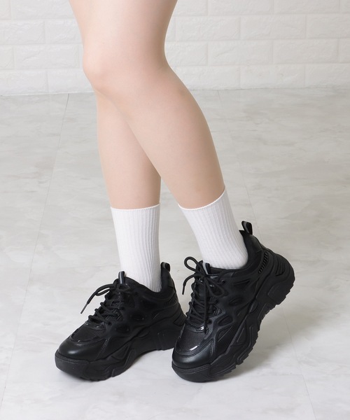 Lace Ladies(レースレディース) スニーカー ソリッドカラー 厚底 Lace Ladies(レースレディース) スニーカー ソリッドカラー 厚底