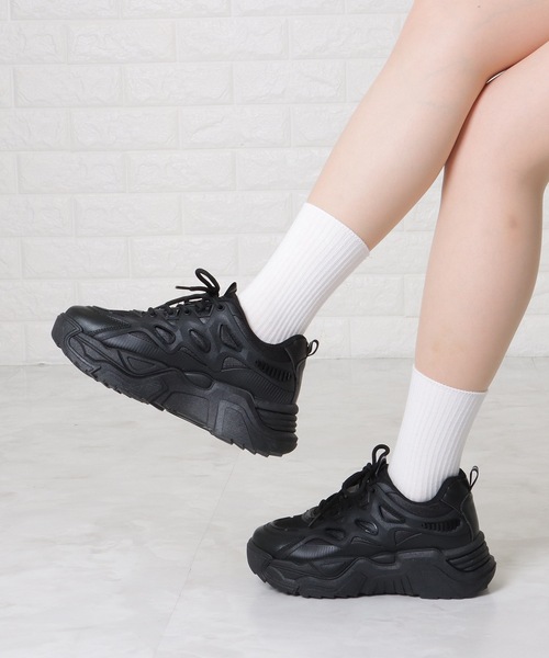 Lace Ladies（レースレディース） スニーカー ソリッドカラー 厚底