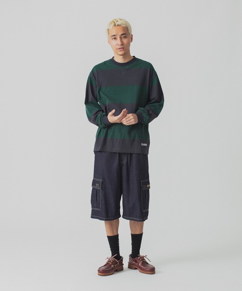 大人気 XLARGE HEAVYWEIGHT STRIPED L/S TEE 落ち着いた色合い XLARGE tシャツ HEAVYWEIGHT STRIPED L/S TEE メンズ レディース