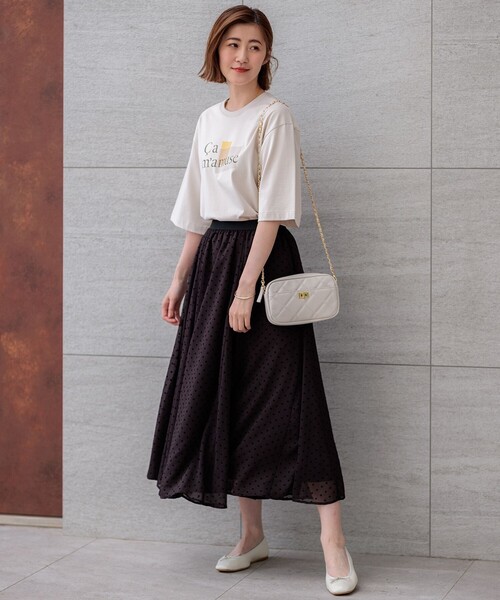 23区 tシャツ 「洗える」Ca mamuse ロゴ TEE レディース
