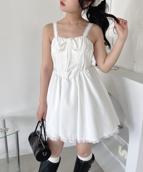 Loueme ワンピース レースピンタックフレアワンピース : ZOZOTOWN