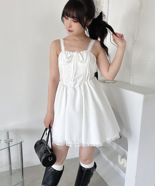 Loueme ワンピース レースピンタックフレアワンピース : ZOZOTOWN
