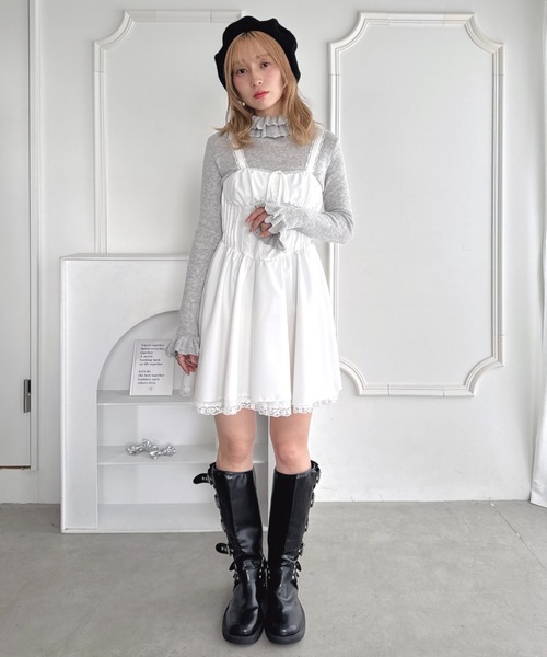 Loueme ワンピース レースピンタックフレアワンピース : ZOZOTOWN
