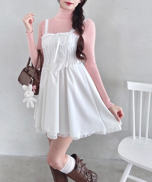 Loueme ワンピース レースピンタックフレアワンピース : ZOZOTOWN