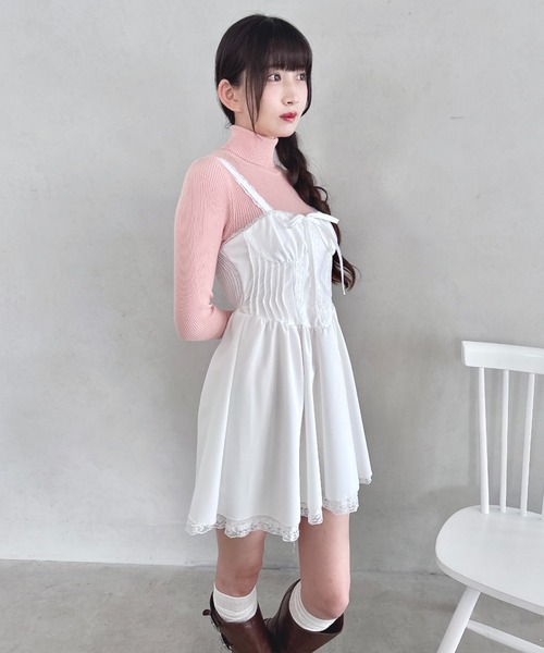 Loueme ワンピース レースピンタックフレアワンピース : ZOZOTOWN