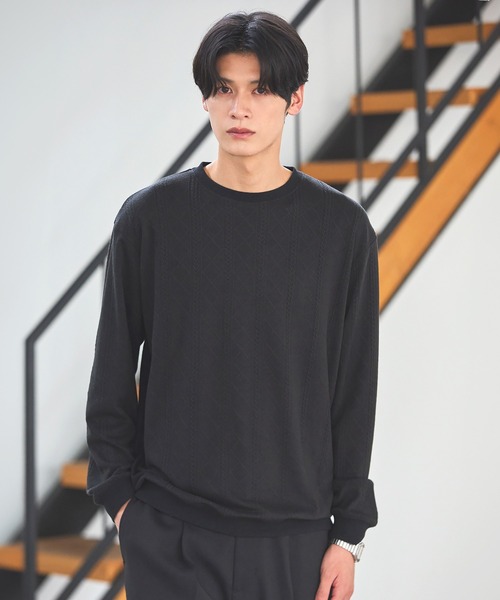 ESSENTIALS WARDROBE tシャツ ハイゲージケーブル長袖クルーネック