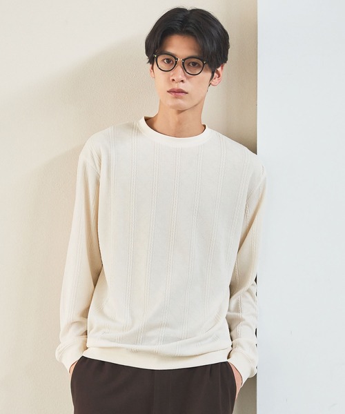 ESSENTIALS WARDROBE tシャツ ハイゲージケーブル長袖クルーネック