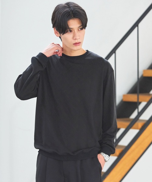 ESSENTIALS WARDROBE tシャツ ハイゲージケーブル長袖クルーネック