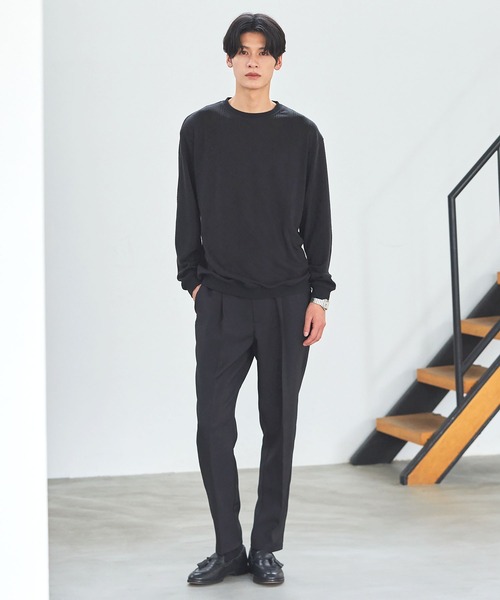 ESSENTIALS WARDROBE tシャツ ハイゲージケーブル長袖クルーネック