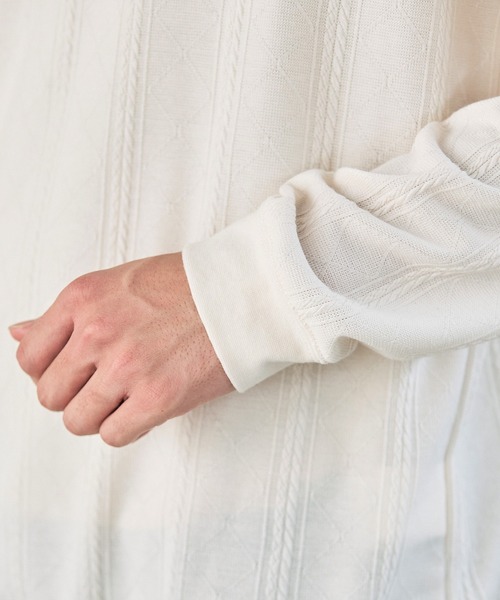 ESSENTIALS WARDROBE tシャツ ハイゲージケーブル長袖クルーネック