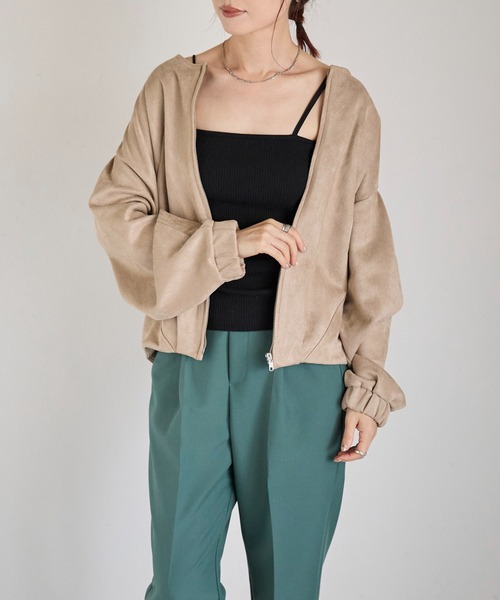 FAUXSUEDEVOLUMEBLOUSON/フォースエードボリュームブルゾン trim_fce_item65225f789f9eb.jpg