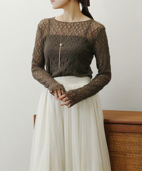 NOAHL（ノアル） tシャツ 「NOAHL」シアーレーストップス レディース