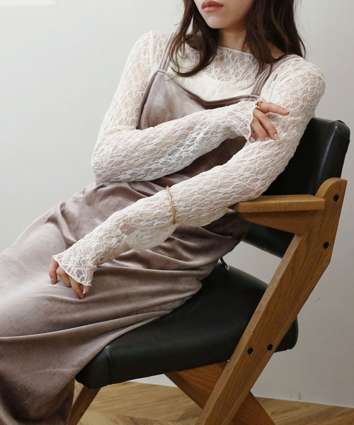 noasanno レーストップス NOAHL tシャツ 「NOAHL」シアーレーストップス レディース