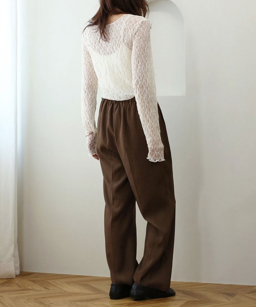 NOAHL（ノアル） tシャツ 「NOAHL」シアーレーストップス レディース