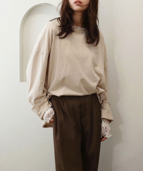 noasanno レーストップス NOAHL tシャツ 「NOAHL」シアーレーストップス レディース