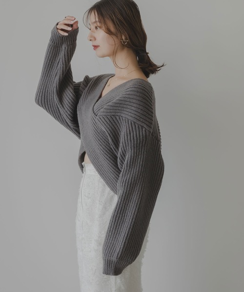 rectangle（レクタングル） ニット セーター 2wayクロスデザインニット