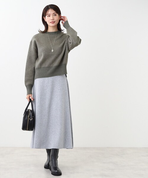 Reflect ニット セーター 「SALE／洗える」ふくれジャカード