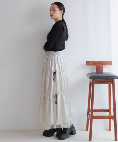 LADYMADE（レディメイド） スカート メタリックリボンリバーシブル