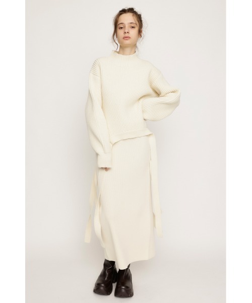 SLY スカート SIDE RIBBON KNIT SK サイド リボン ニット  