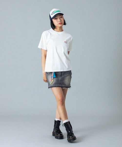 エックスガール X-girl DRIPPING PAINT LOGO S/S TEE ドリッピング ペイント 半袖 Tシャツ レディース ストリート ブランド 新品 正規品 X-girl tシャツ DRIPPING PAINT LOGO S/S TEE レディース