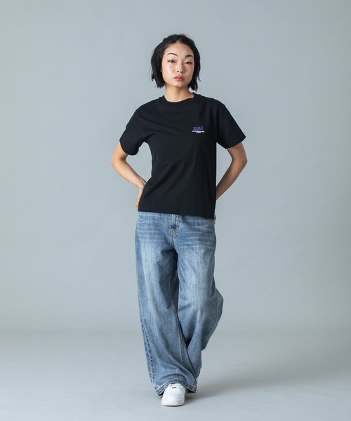 エックスガール X-girl DRIPPING PAINT LOGO S/S TEE ドリッピング ペイント 半袖 Tシャツ レディース ストリート ブランド 新品 正規品 X-girl tシャツ DRIPPING PAINT LOGO S/S TEE レディース