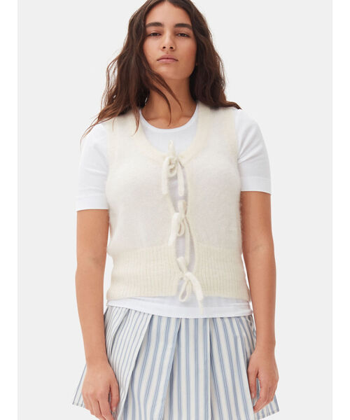 GANNI（ガニー） ベスト ジレ Light Tie String Vest K2334 レディース