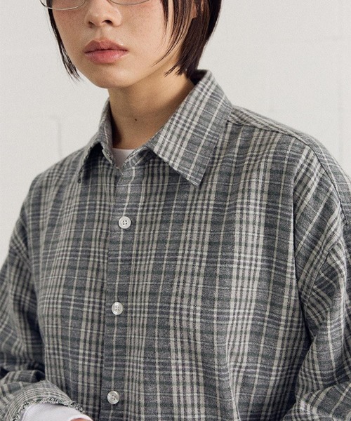 ブラウス シャツ 「UNISEX」Filluminate／GEEK チェックシャツ レディース メンズ