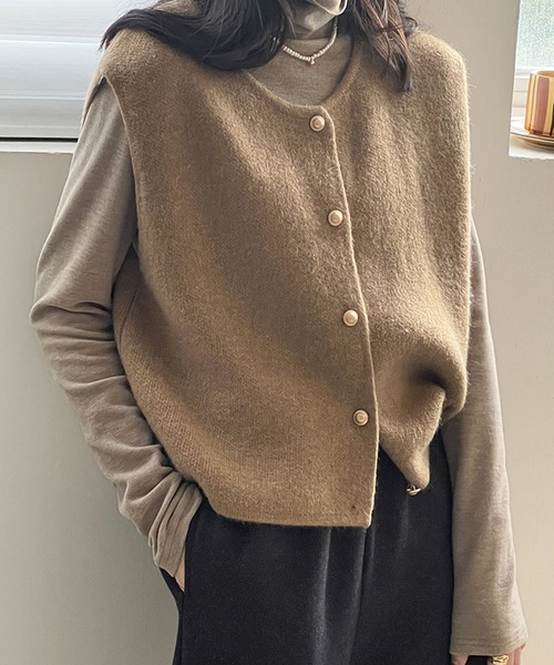 aimoha（アイモハ） ベスト ジレ コンサバ系ニットベスト レディース