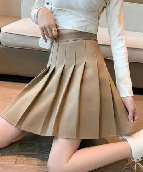 Asterellivi スカート プリーツミニスカート インナーパンツ付き