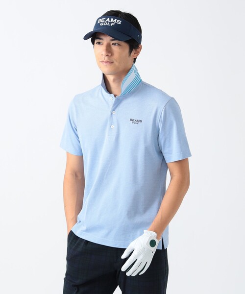 未使用BEAMS GOLF ハーフカラーポロシャツ BEAMSGOLF - 未使用BEAMS GOLF ハーフカラーポロシャツ メンズの