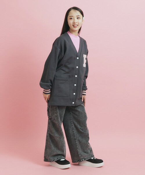 PINK-latte（ピンクラテ） カーディガン 「大人気復活」カレッジロゴ