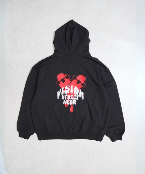 VISION STREET WEAR メンズパーカー（ジップ、ボタン：ジップ