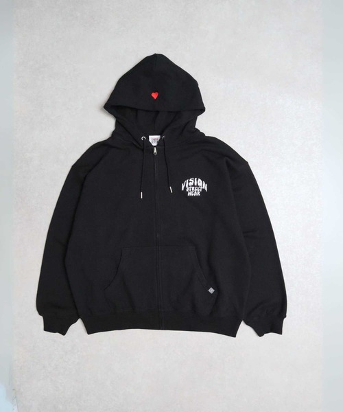 VISION STREET WEAR メンズパーカー（ジップ、ボタン：ジップ