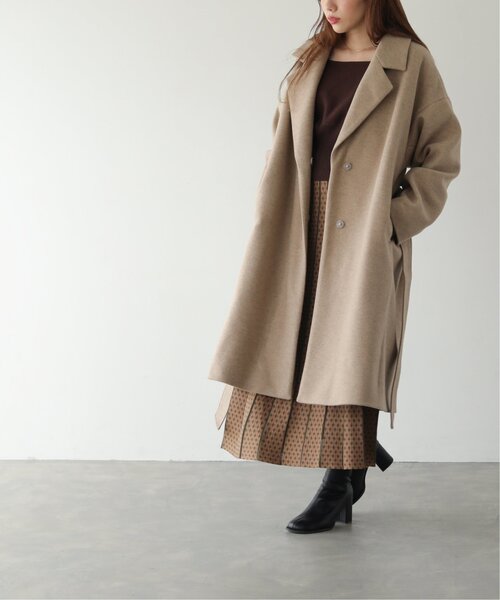 「RAY CASSIN」 チェスターコート FREE グレイッシュベージュ レディース_画像8