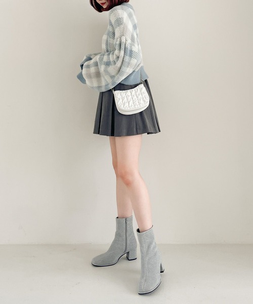 「Heather」 ショートブーツ L シルバー レディース_画像4