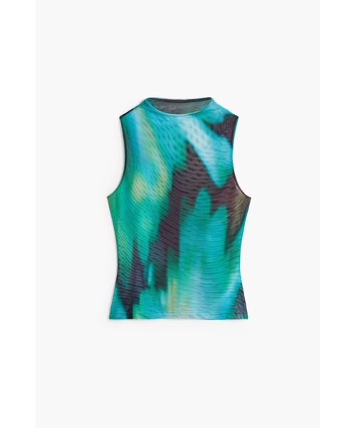 tシャツ グラデーションチュールTシャツ レディース
