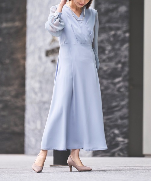 sirin カシュクールワンピース Sirin ワンピース シアースリーブカシュクールワンピース「日本