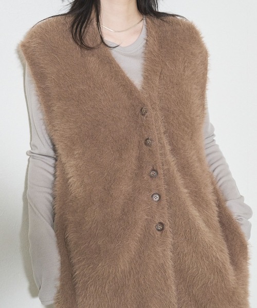 「Audrey and John Wad」 ベスト FREE ライトブラウン レディース_画像7