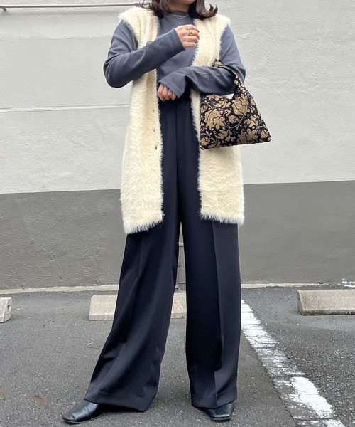 「Audrey and John Wad」 ベスト FREE ライトブラウン レディース_画像8