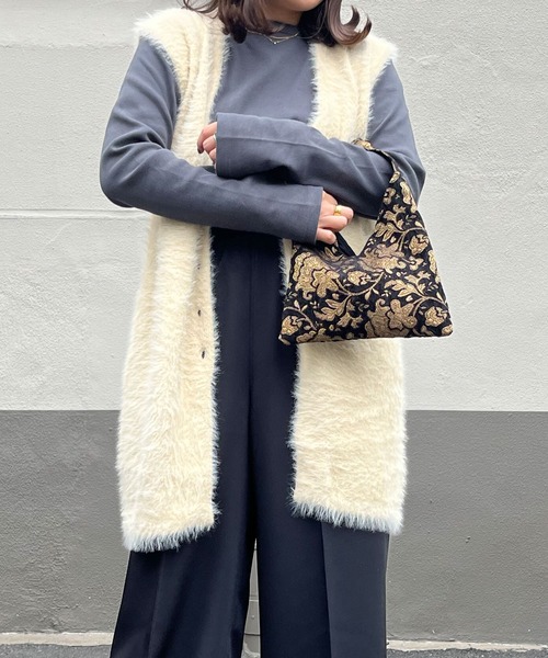 「Audrey and John Wad」 ベスト FREE ライトブラウン レディース_画像9