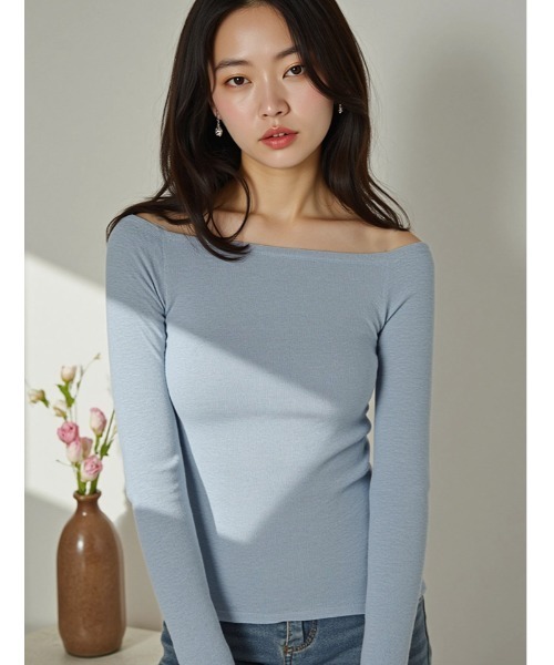 fifth（フィフス） tシャツ ラメリブオフショルトップス レディース