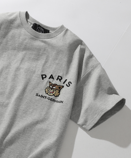 tシャツ 「Paris Saint-Germain」カレッジロゴ刺しゅう Tシャツ メンズ