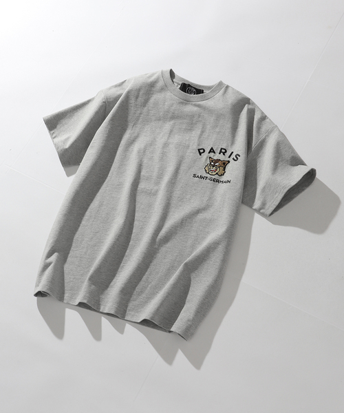 tシャツ 「Paris Saint-Germain」カレッジロゴ刺しゅう Tシャツ